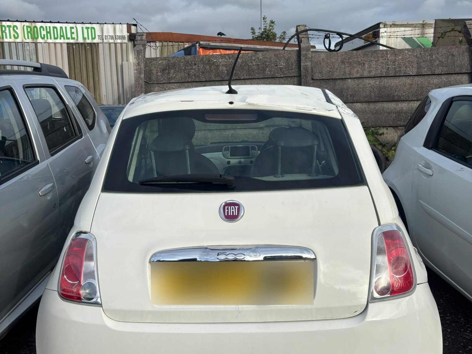 2013 Fiat 500 being broken for parts at Allparts Rochdale