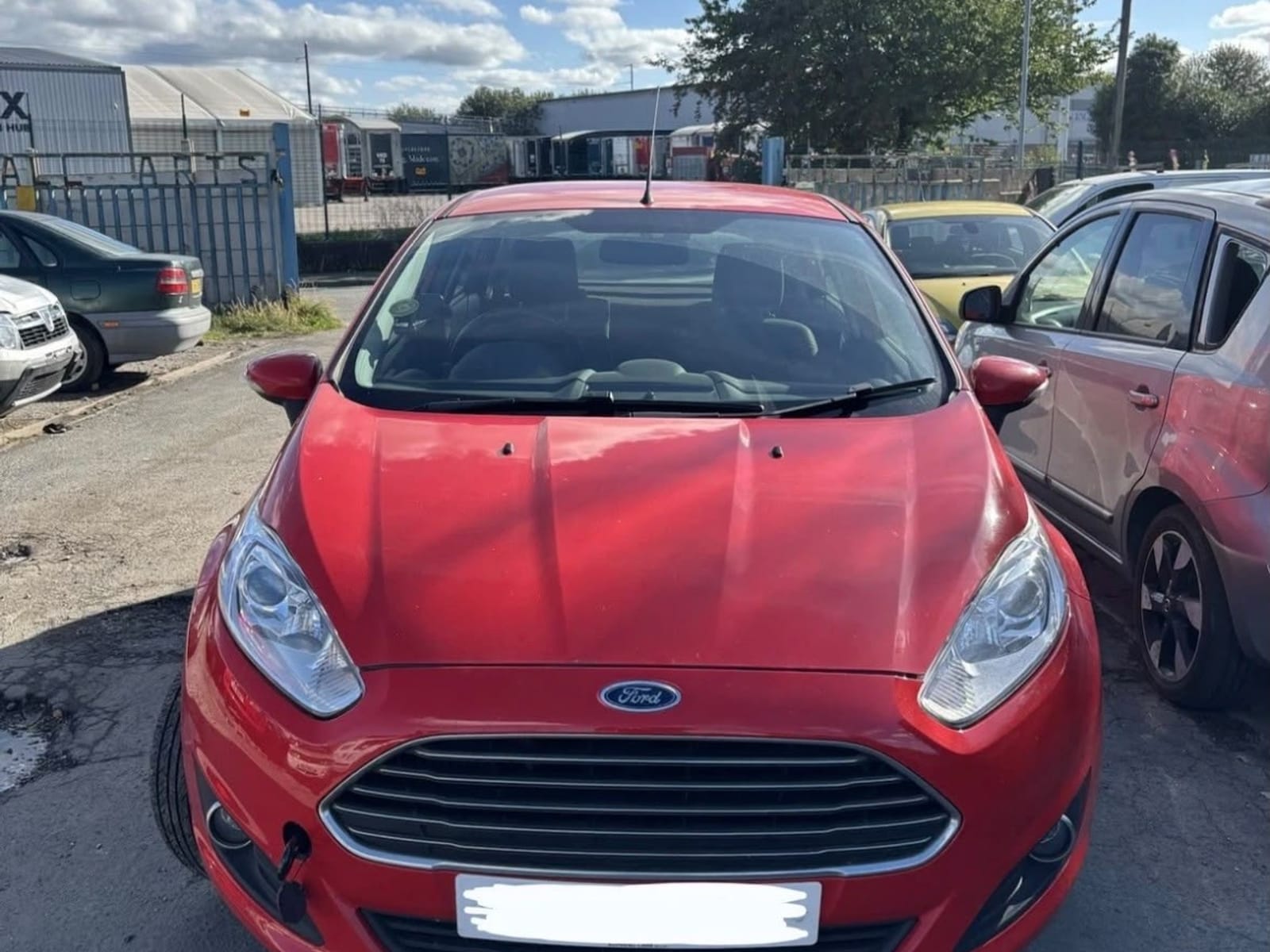 Ford Fiesta being broken for parts at Allparts Rochdale