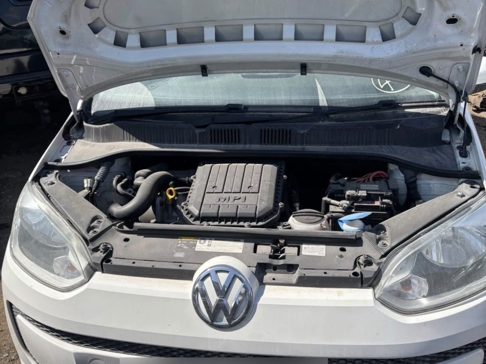 Volkswagen up! being broken for parts at Allparts Rochdale